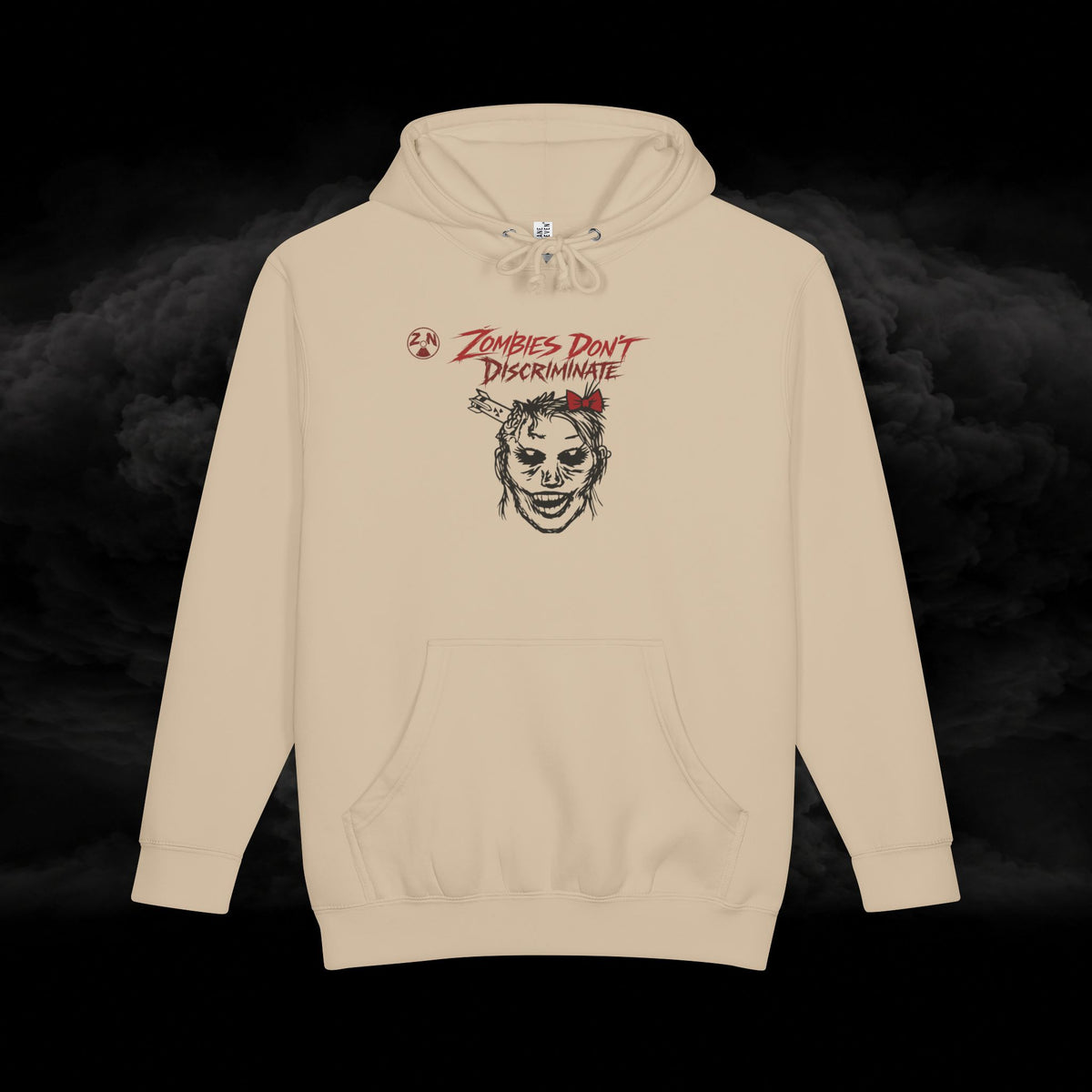 Zombie Don't Discriminate Hoodie.  Featuring original artwork created exclusively for Zombie Nuclear